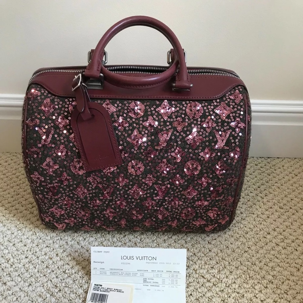 Authentic Louis Vuitton Special Edition Sequined Sunshine Express Speedy 30 Bag